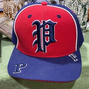 Red and Blue Baseball Cap with P Logo